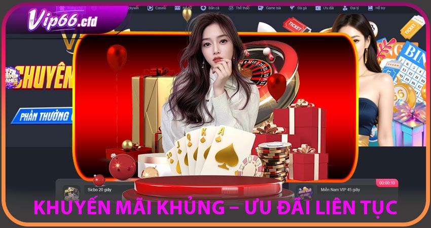 Khuyến mãi VIP66 đa dạng được cập nhật liên tục